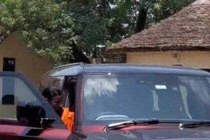 Baba Ramdev New Land Rover Defender 130 car