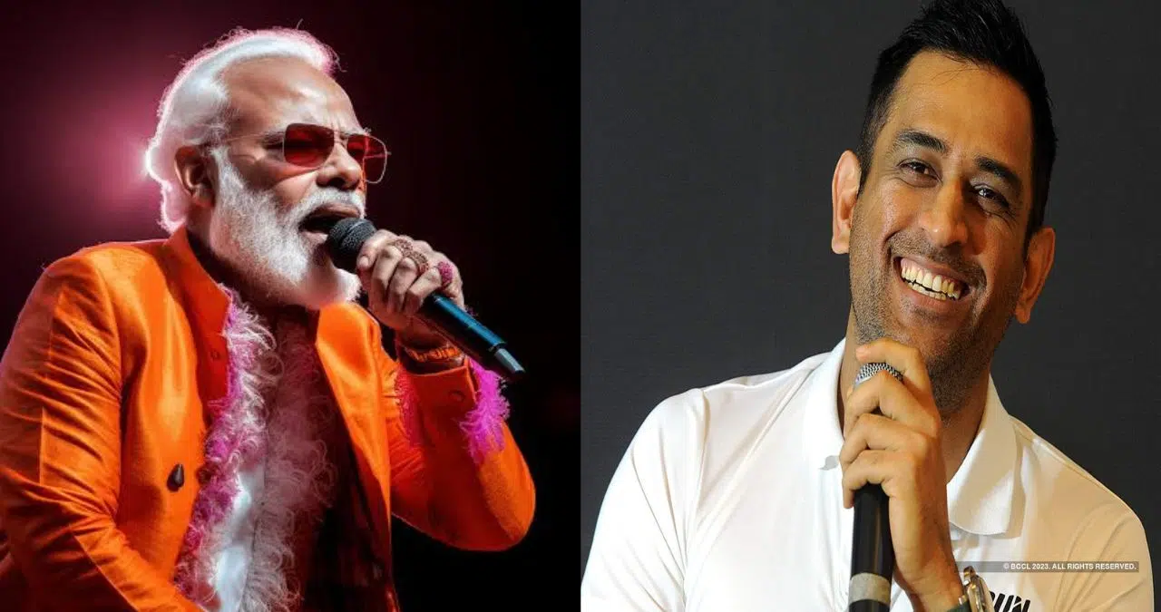 PM Modi and MS Dhoni in Viral Channa Mereya Collab