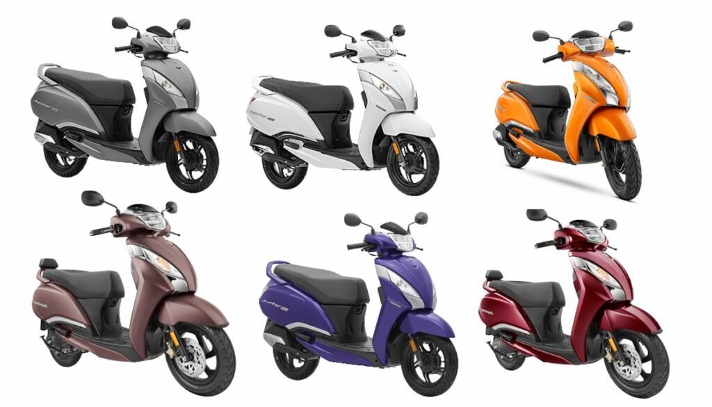 TVS Jupiter 125 New Year Offer Colours Options