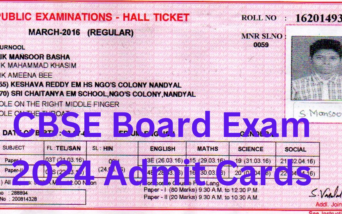 CBSE Board Exam 2024 Admit Cards Release Date, Download, Exam Date, Time Table hinditonews.in