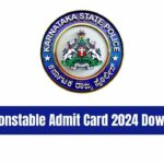 KSP Constable Admit Card 2024 Download