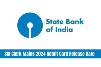 SBI Clerk Mains 2024 Admit Card Release Date