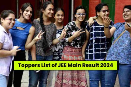 Toppers List of JEE Main Result 2024