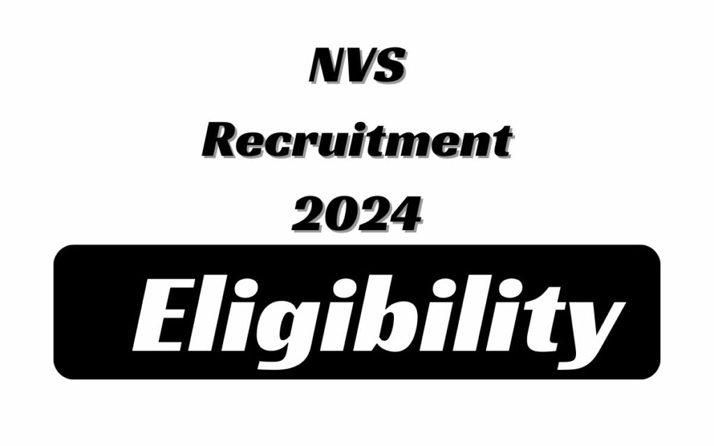 NVS recruitment 2024 Notification