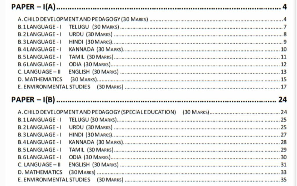 AP TET Syllabus 2024 