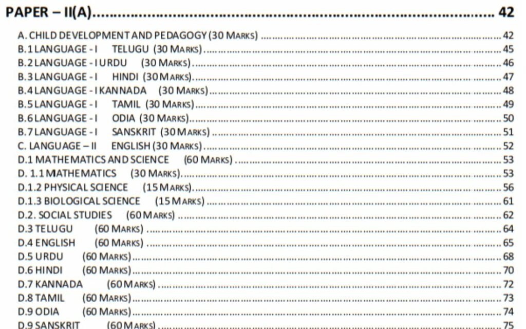 AP TET Syllabus 2024 