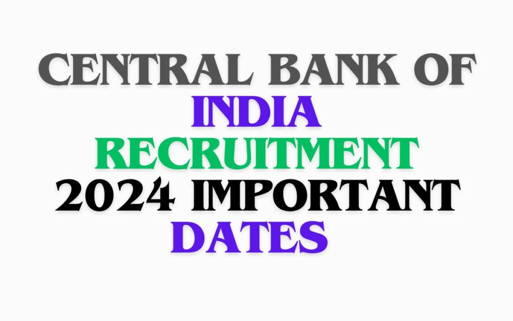 Central Bank Of India Recruitment 2024