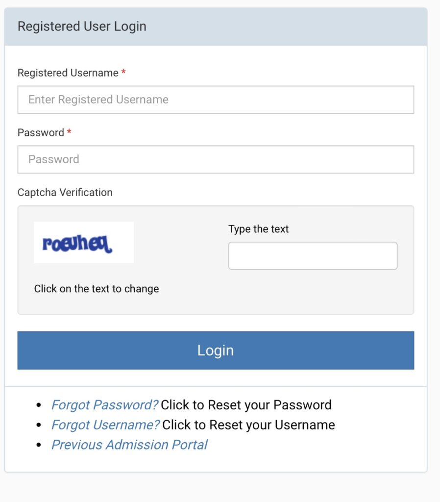 IGNOU Exam Registration 2024 user login