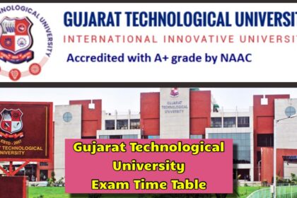 GTU Exam Time Table