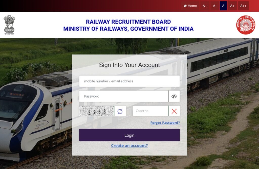 RPF Constable Exam Sign-up