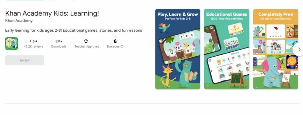 Khan Academy Kids App