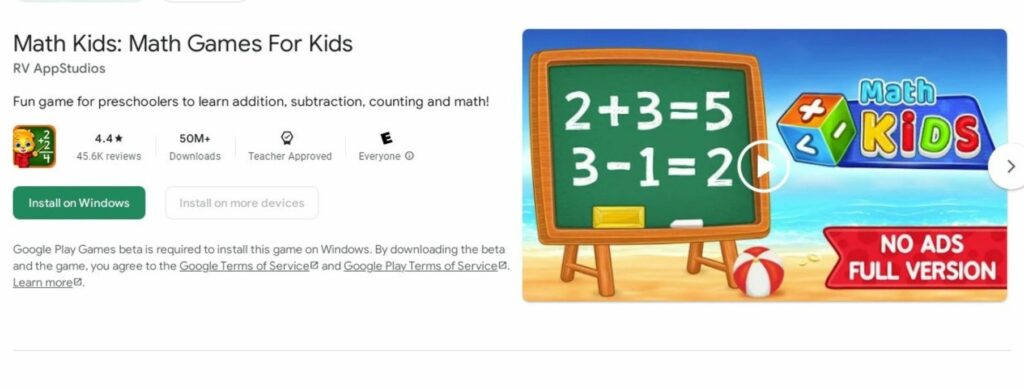 Math Kids App